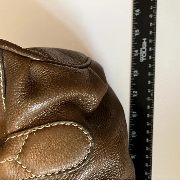 RARE Y2K Vintage Marc Jacobs Leather Barrel Bag Purse Brown - Picture 9 of 12